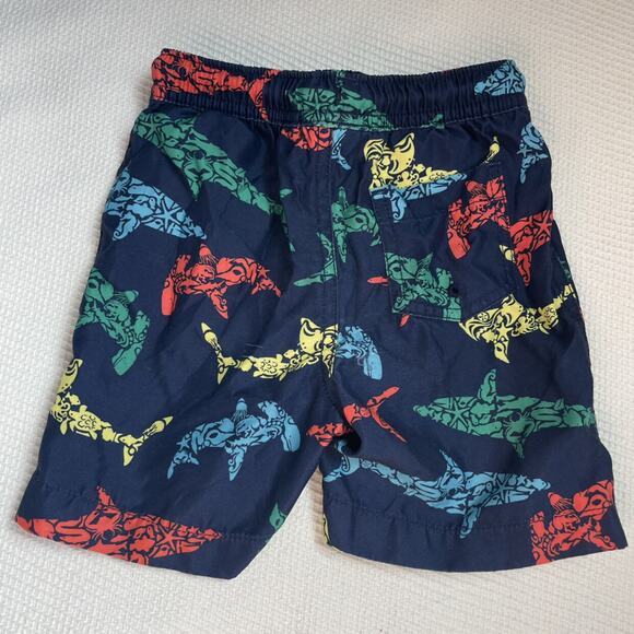 Lands End Shark Swim Trunks 3t - Picture 2 of 4